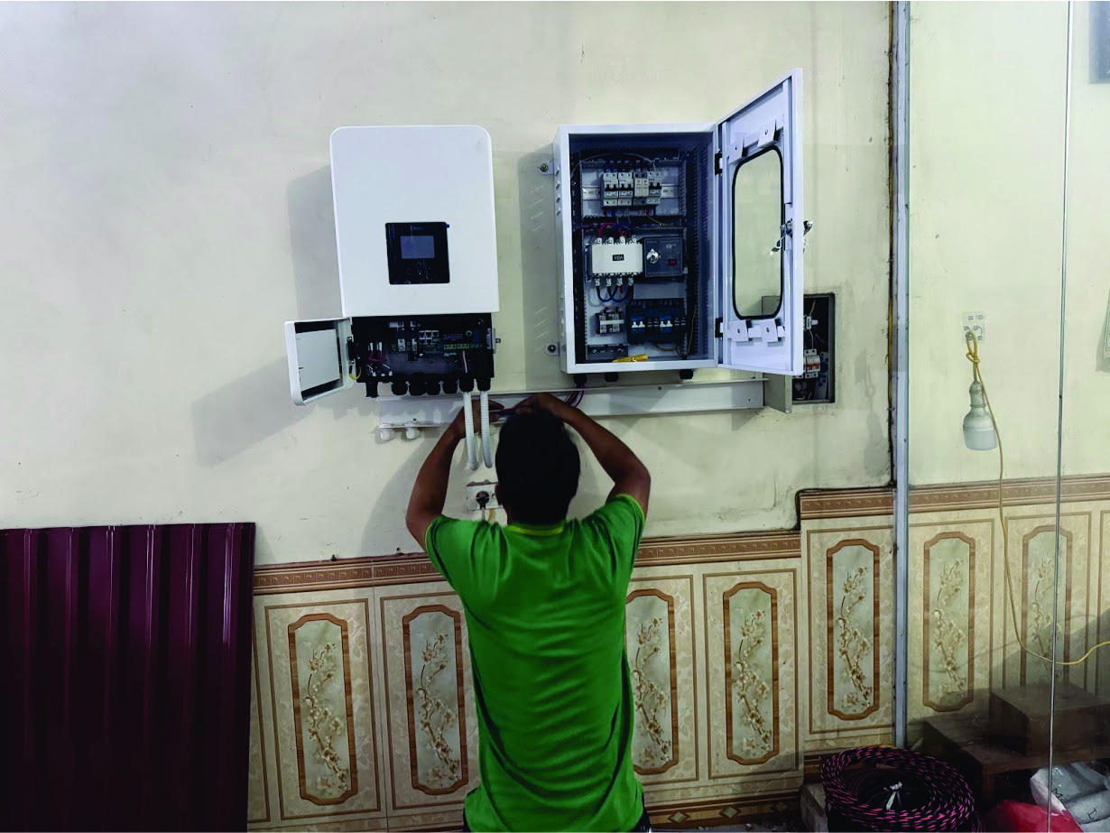 Lắp điện mặt trời hybrid 6kwp lưu trữ 14kwh tại yên phong bắc ninh