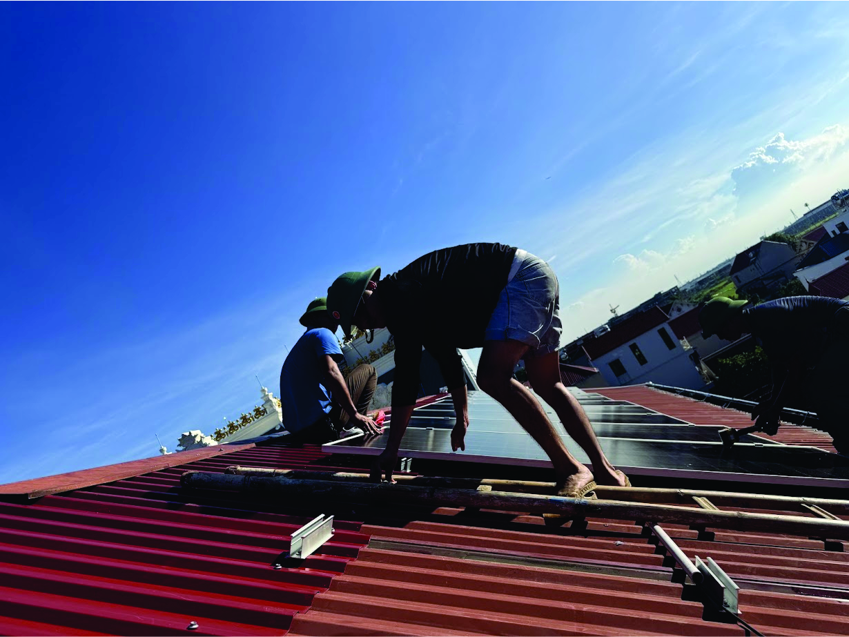 Lắp điện mặt trời hybrid 6kwp lưu trữ 14kwh tại yên phong bắc ninh